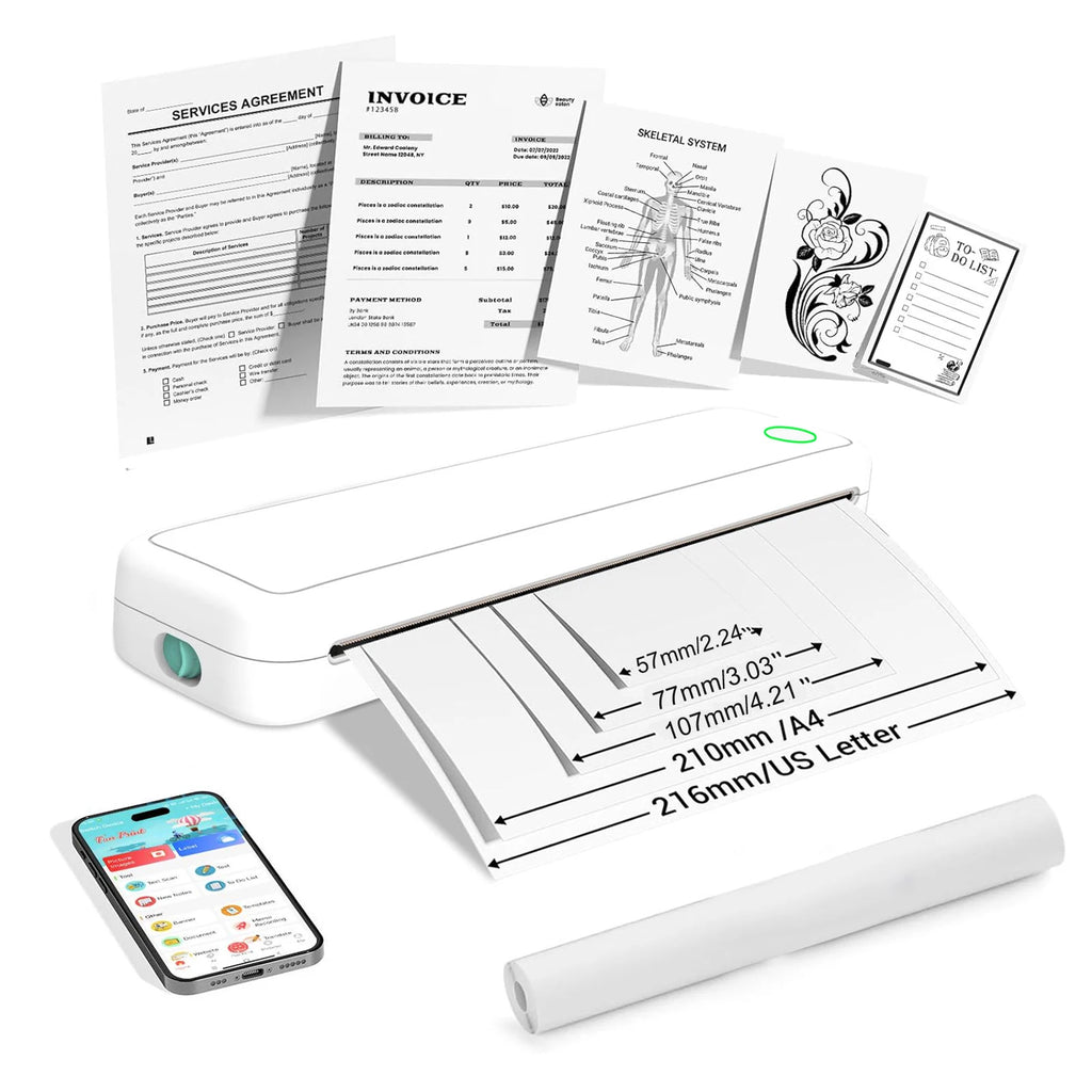 A4 ink free portable printer