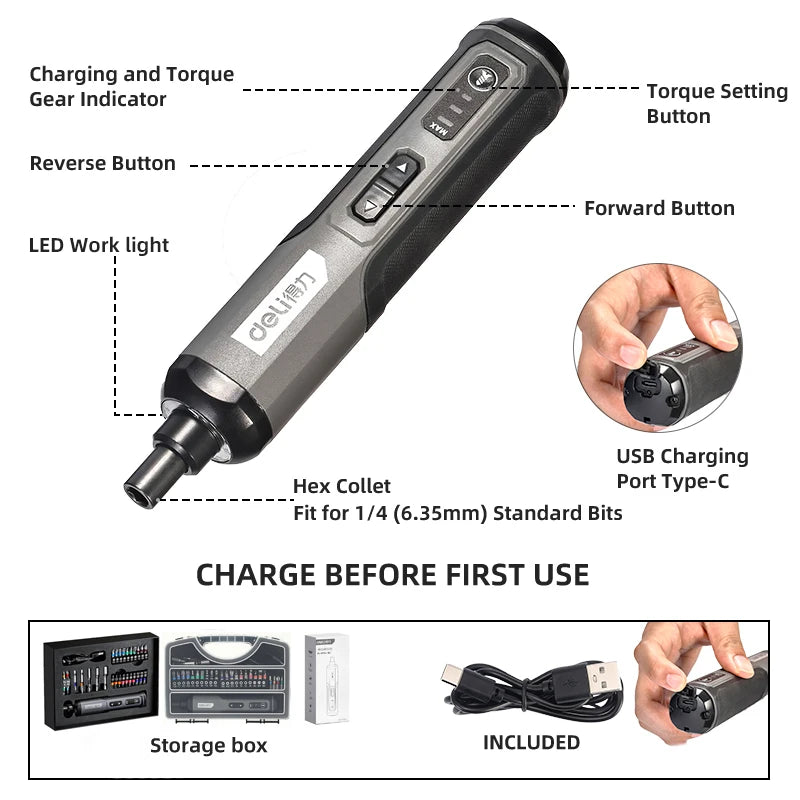 Cordless Electric Screwdriver set