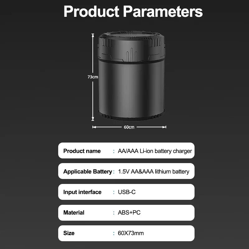 Smart  Battery Charger Suitable for 1.5V Lithium Ion Battery